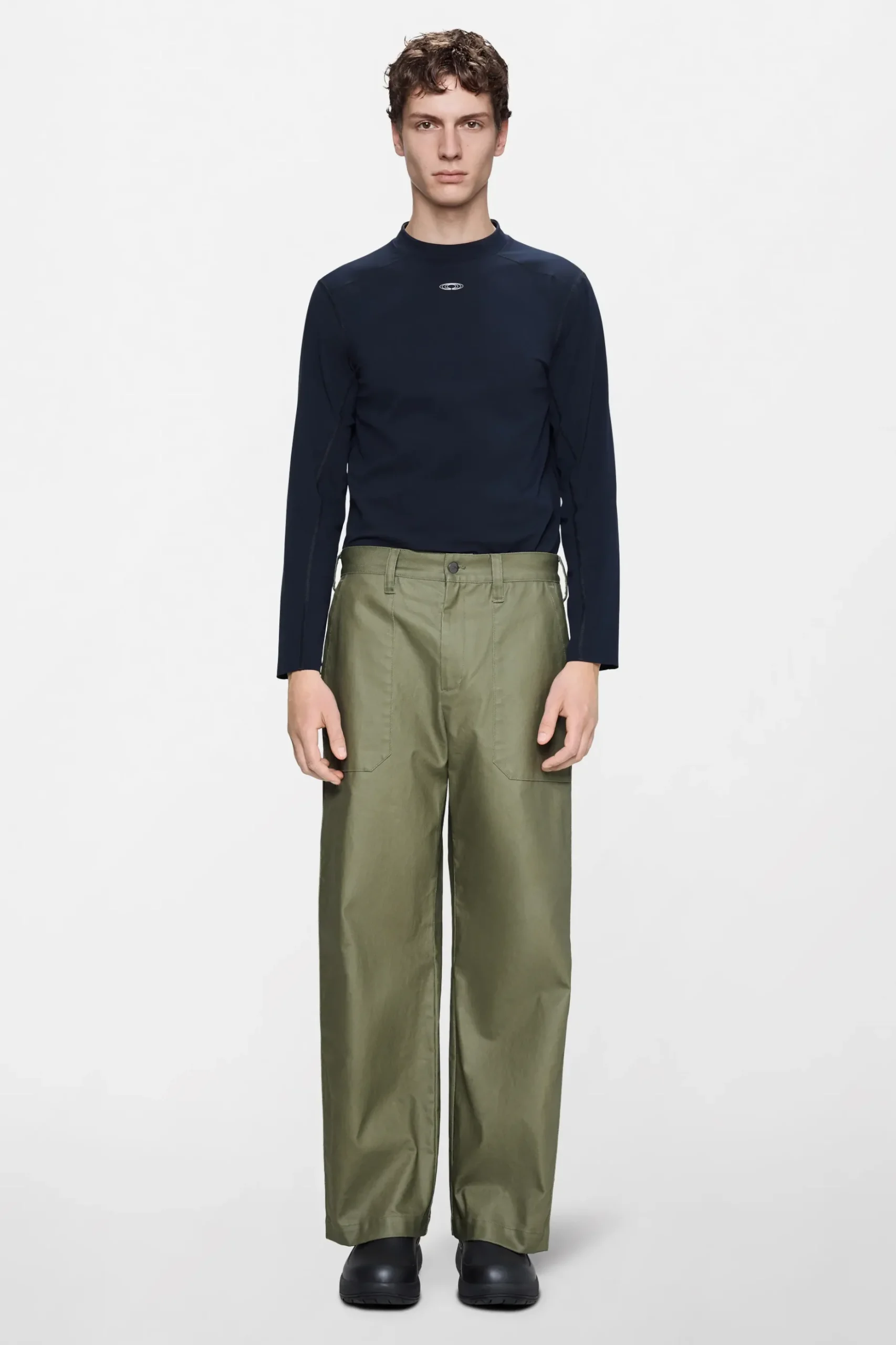 Heavy Woven Pants Straight